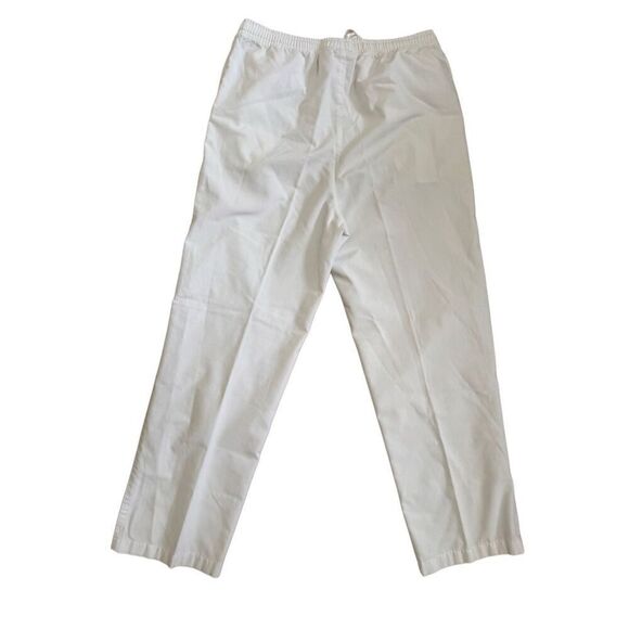 Classic Elements women’s 90’s pull on cream khaki cotton pants stretchy waist hi - Picture 2 of 4